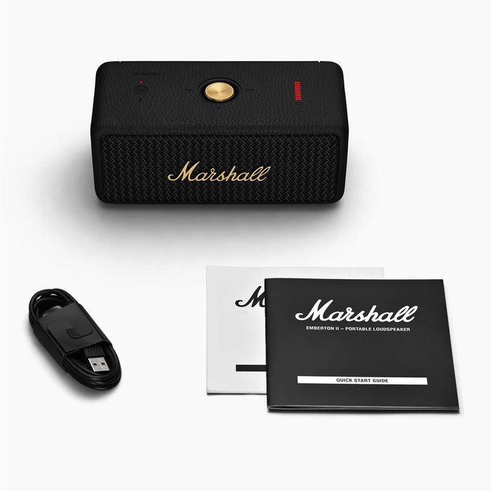 Marshall Emberton II Portable Bluetooth Speaker, Wireless & Water Resistant - Black